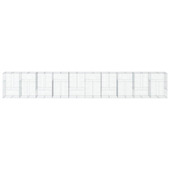 Coș gabion cu capac, 1000x100x150 cm, fier galvanizat - WALTI WALTI