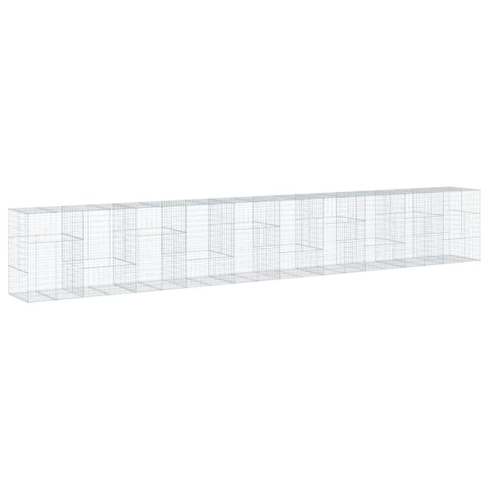 Coș gabion cu capac, 1000x100x150 cm, fier galvanizat - WALTI WALTI