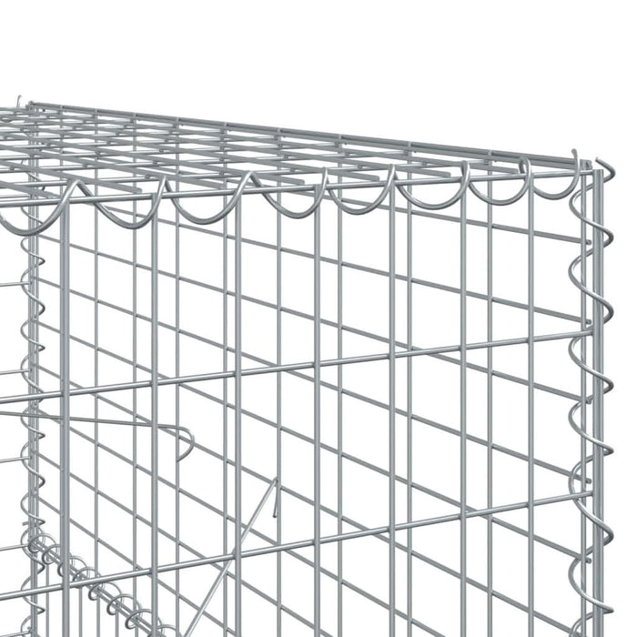 Coș gabion cu capac, 1000x100x150 cm, fier galvanizat - WALTI WALTI