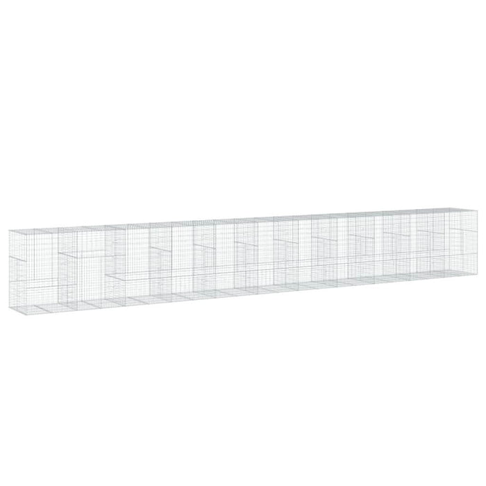 Coș gabion cu capac, 1100x100x150 cm, fier galvanizat - WALTI WALTI
