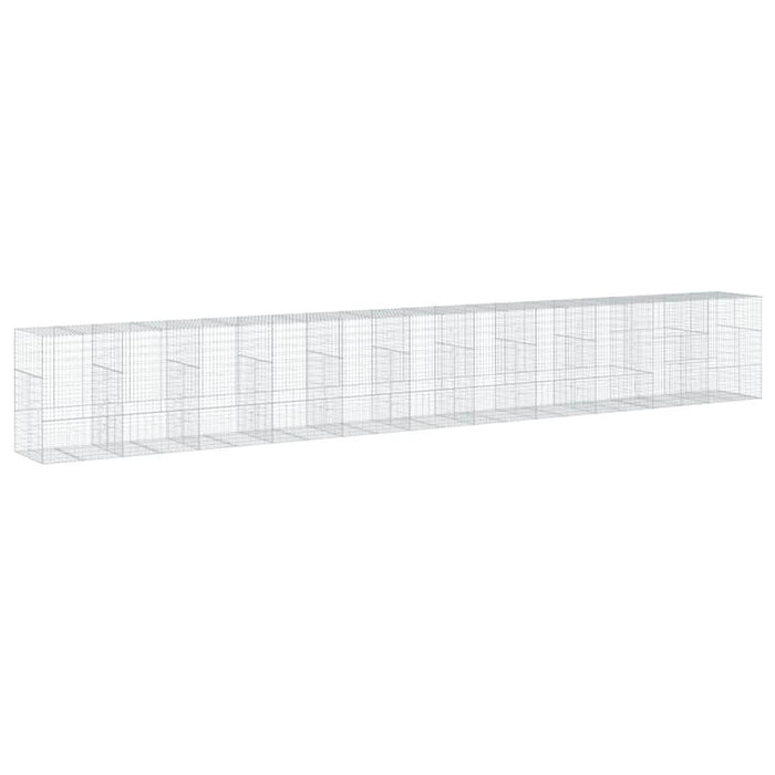 Coș gabion cu capac, 1100x100x150 cm, fier galvanizat - WALTI WALTI