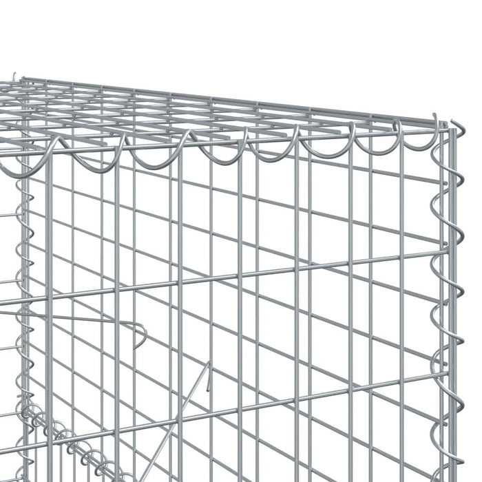 Coș gabion cu capac, 1100x100x150 cm, fier galvanizat - WALTI WALTI
