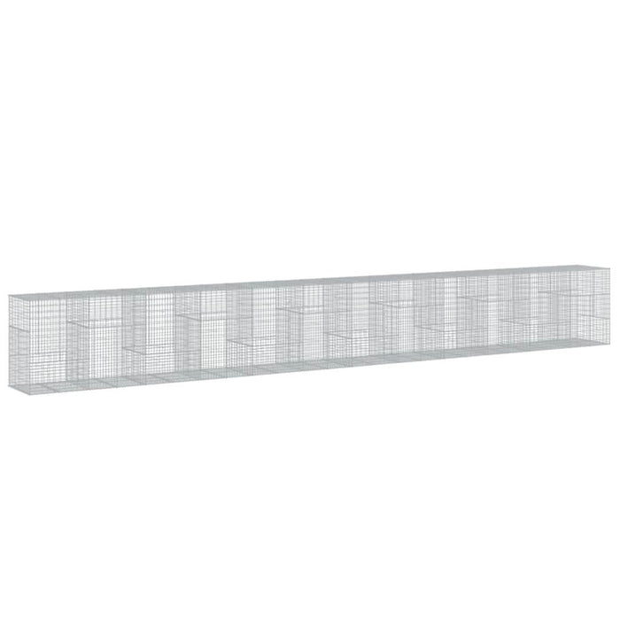 Coș gabion cu capac, 1200x100x150 cm, fier galvanizat - WALTI WALTI