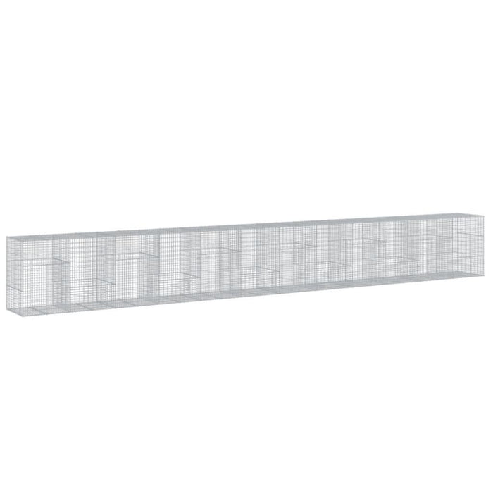 Coș gabion cu capac, 1200x100x150 cm, fier galvanizat - WALTI WALTI