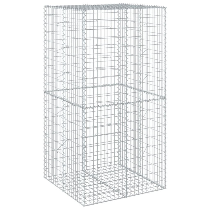 Coș gabion cu capac, 100x100x200 cm, fier galvanizat - WALTI WALTI