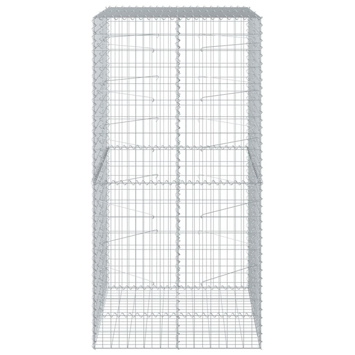 Coș gabion cu capac, 100x100x200 cm, fier galvanizat - WALTI WALTI