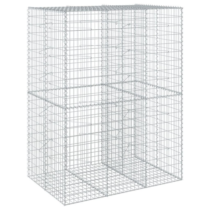 Coș gabion cu capac, 150x100x200 cm, fier galvanizat - WALTI WALTI