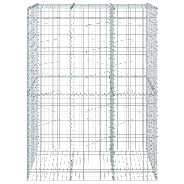 Coș gabion cu capac, 150x100x200 cm, fier galvanizat - WALTI WALTI