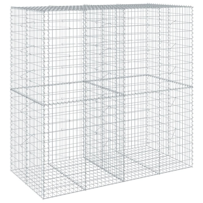 Coș gabion cu capac, 200x100x200 cm, fier galvanizat - WALTI WALTI