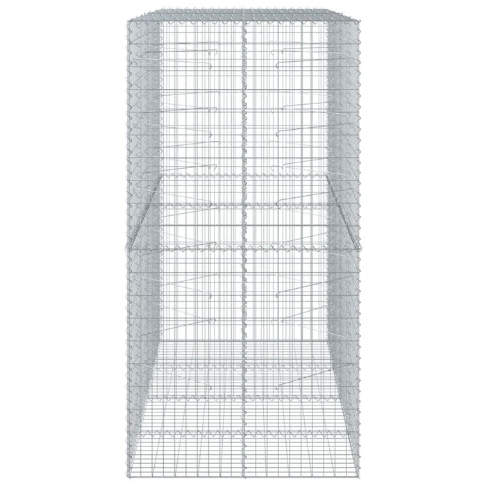 Coș gabion cu capac, 200x100x200 cm, fier galvanizat - WALTI WALTI