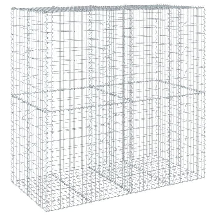 Coș gabion cu capac, 200x100x200 cm, fier galvanizat - WALTI WALTI