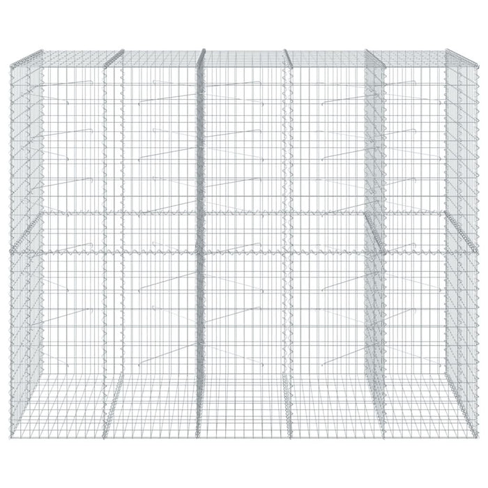 Coș gabion cu capac, 250x100x200 cm, fier galvanizat - WALTI WALTI