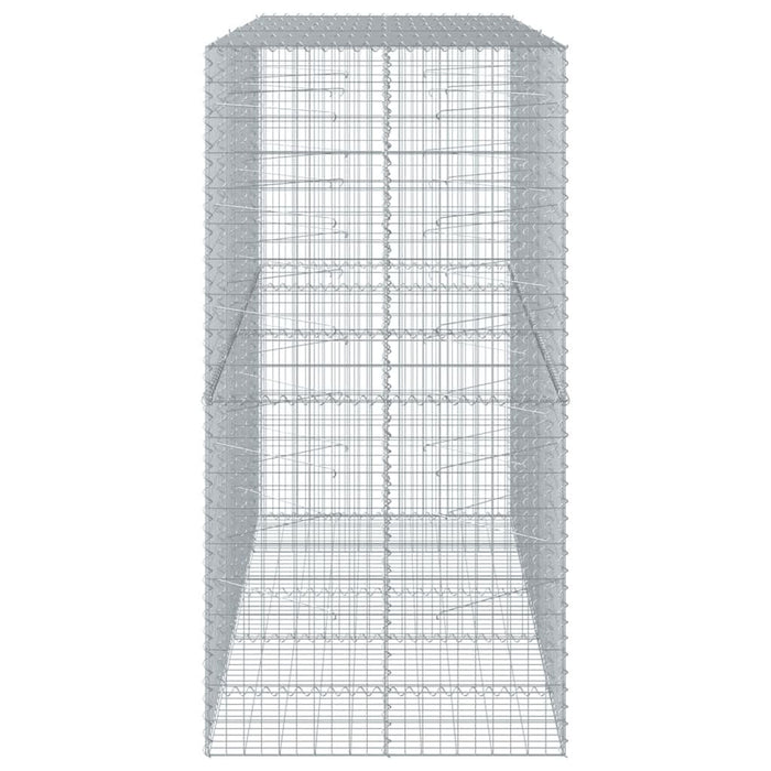 Coș gabion cu capac, 250x100x200 cm, fier galvanizat - WALTI WALTI