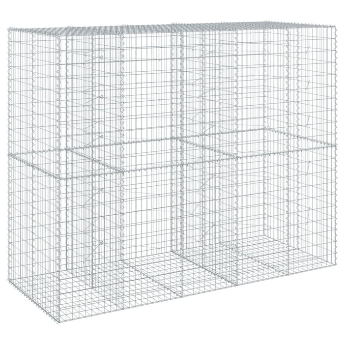Coș gabion cu capac, 250x100x200 cm, fier galvanizat - WALTI WALTI