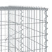 Coș gabion cu capac, 250x100x200 cm, fier galvanizat - WALTI WALTI