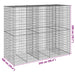 Coș gabion cu capac, 250x100x200 cm, fier galvanizat - WALTI WALTI