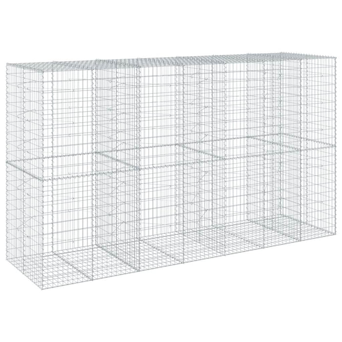 Coș gabion cu capac, 350x100x200 cm, fier galvanizat - WALTI WALTI