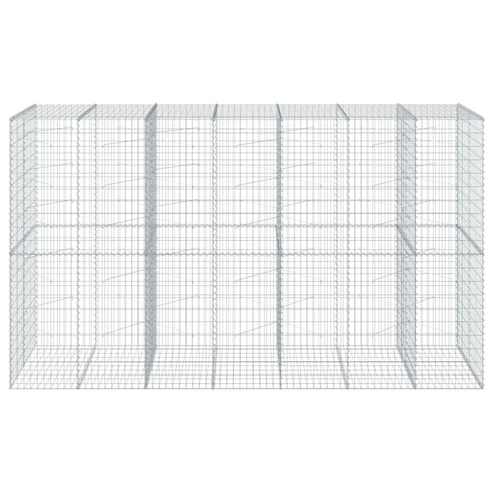 Coș gabion cu capac, 350x100x200 cm, fier galvanizat - WALTI WALTI