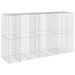 Coș gabion cu capac, 350x100x200 cm, fier galvanizat - WALTI WALTI