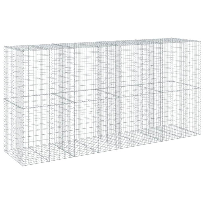 Coș gabion cu capac, 400x100x200 cm, fier galvanizat - WALTI WALTI