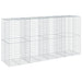 Coș gabion cu capac, 400x100x200 cm, fier galvanizat - WALTI WALTI