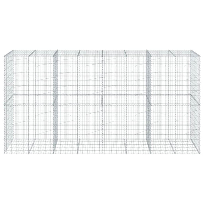 Coș gabion cu capac, 400x100x200 cm, fier galvanizat - WALTI WALTI
