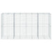 Coș gabion cu capac, 400x100x200 cm, fier galvanizat - WALTI WALTI