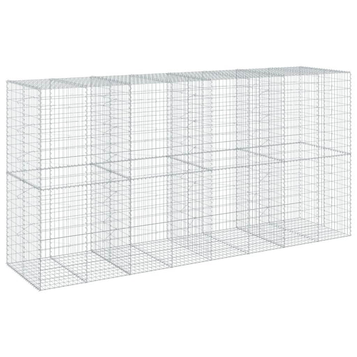 Coș gabion cu capac, 400x100x200 cm, fier galvanizat - WALTI WALTI
