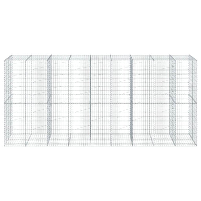 Coș gabion cu capac, 450x100x200 cm, fier galvanizat - WALTI WALTI