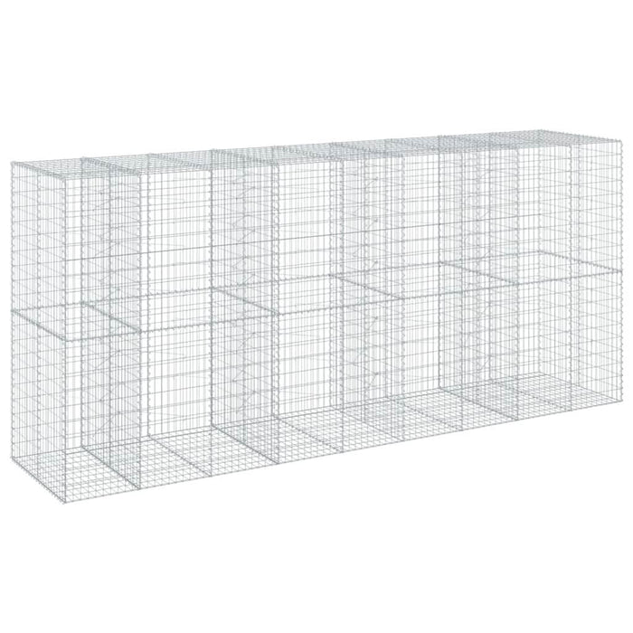 Coș gabion cu capac, 450x100x200 cm, fier galvanizat - WALTI WALTI