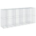 Coș gabion cu capac, 450x100x200 cm, fier galvanizat - WALTI WALTI