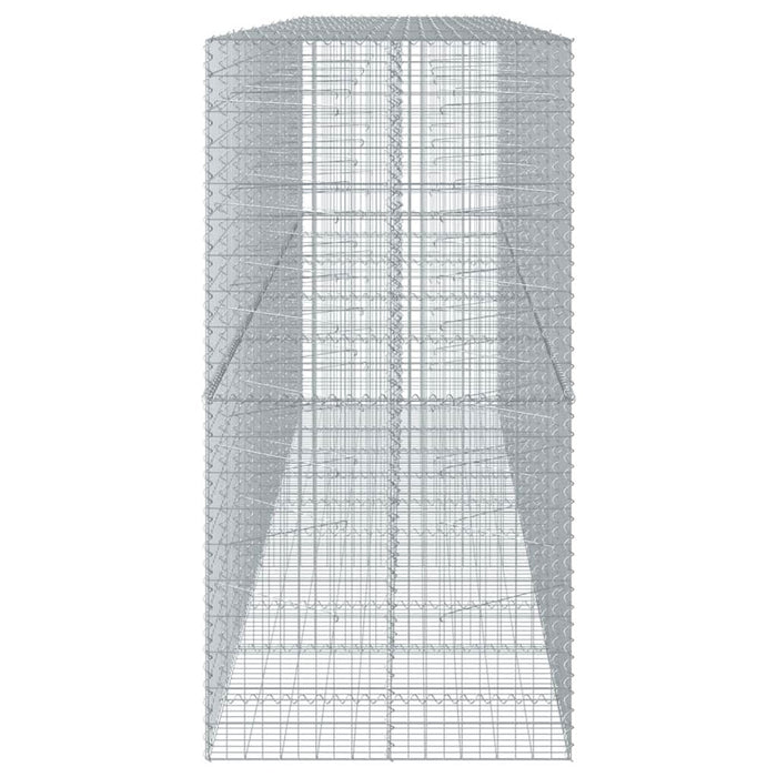 Coș gabion cu capac, 500x100x200 cm, fier galvanizat - WALTI WALTI
