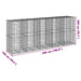 Coș gabion cu capac, 500x100x200 cm, fier galvanizat - WALTI WALTI