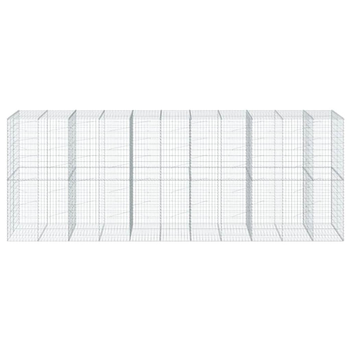 Coș gabion cu capac, 550x100x200 cm, fier galvanizat - WALTI WALTI