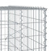 Coș gabion cu capac, 550x100x200 cm, fier galvanizat - WALTI WALTI