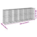 Coș gabion cu capac, 550x100x200 cm, fier galvanizat - WALTI WALTI
