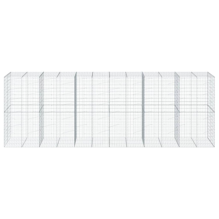 Coș gabion cu capac, 600x100x200 cm, fier galvanizat - WALTI WALTI