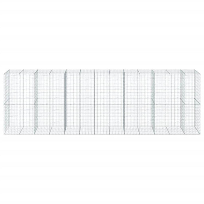 Coș gabion cu capac, 650x100x200 cm, fier galvanizat - WALTI WALTI