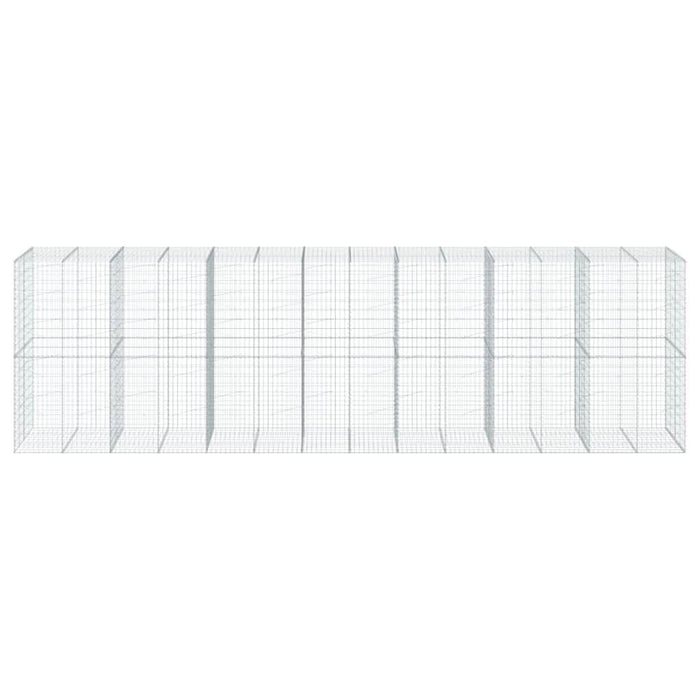 Coș gabion cu capac, 700x100x200 cm, fier galvanizat - WALTI WALTI