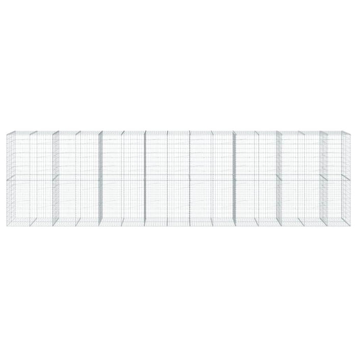 Coș gabion cu capac, 750x100x200 cm, fier galvanizat - WALTI WALTI