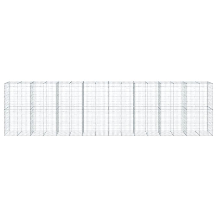 Coș gabion cu capac, 800x100x200 cm, fier galvanizat - WALTI WALTI