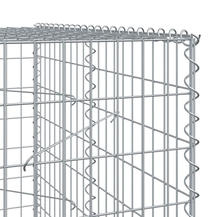 Coș gabion cu capac, 800x100x200 cm, fier galvanizat - WALTI WALTI