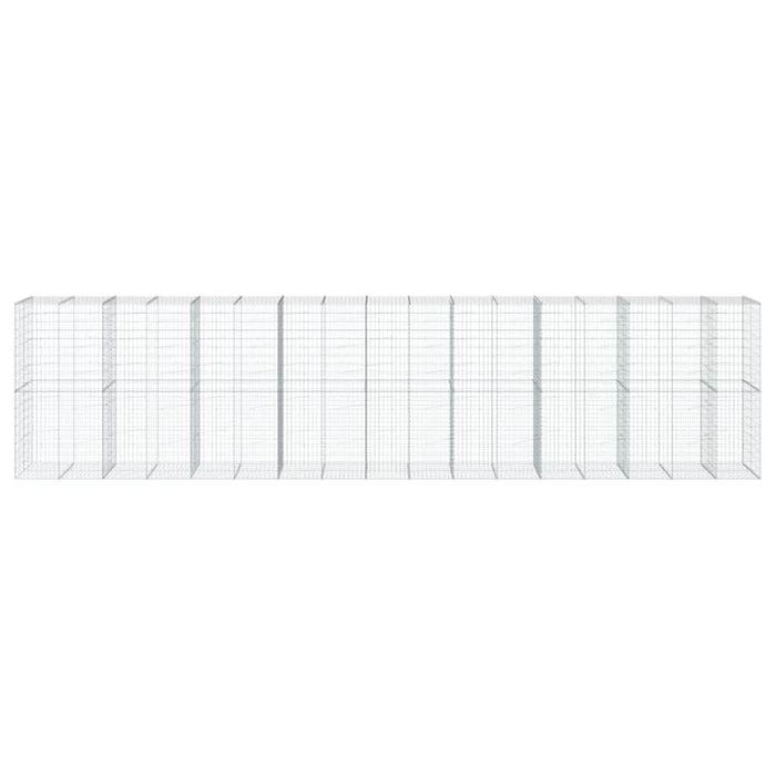 Coș gabion cu capac, 850x100x200 cm, fier galvanizat - WALTI WALTI