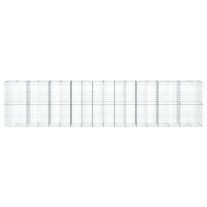 Coș gabion cu capac, 900x100x200 cm, fier galvanizat - WALTI WALTI