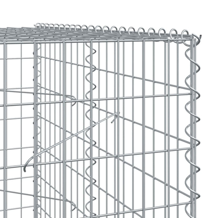 Coș gabion cu capac, 900x100x200 cm, fier galvanizat - WALTI WALTI