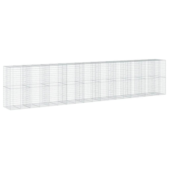 Coș gabion cu capac, 950x100x200 cm, fier galvanizat - WALTI WALTI