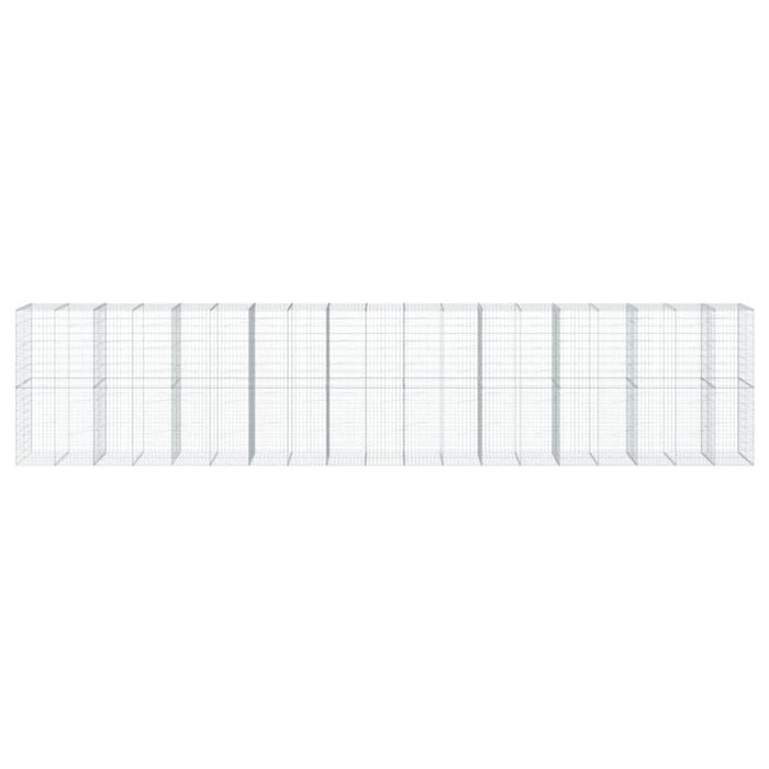 Coș gabion cu capac, 950x100x200 cm, fier galvanizat - WALTI WALTI