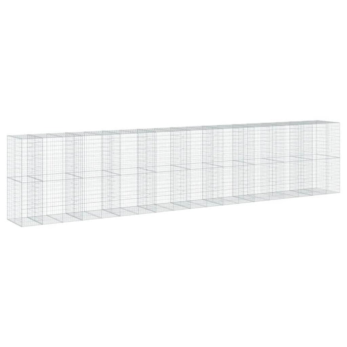 Coș gabion cu capac, 950x100x200 cm, fier galvanizat - WALTI WALTI