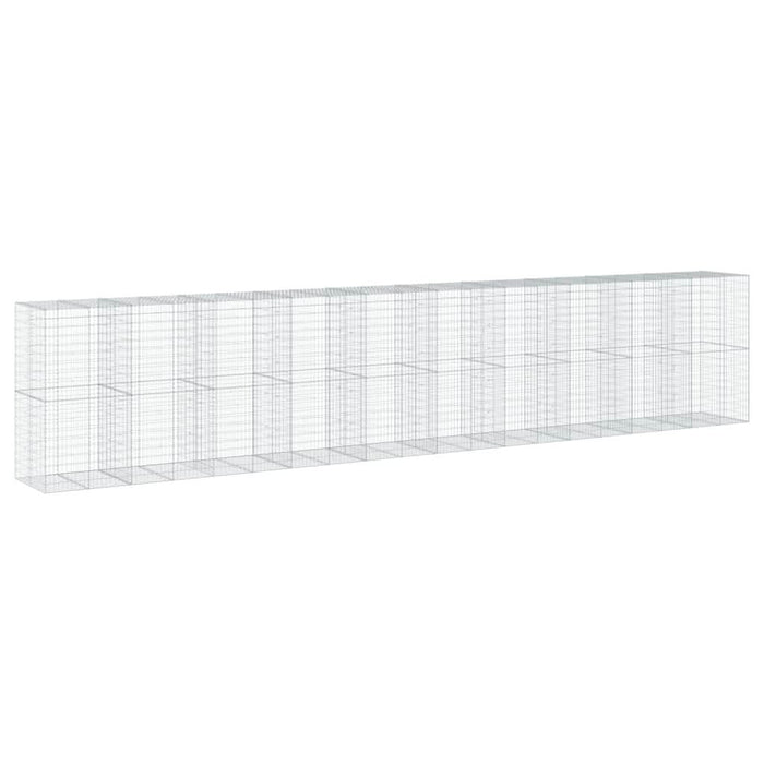Coș gabion cu capac, 1000x100x200 cm, fier galvanizat - WALTI WALTI