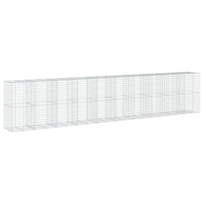 Coș gabion cu capac, 1000x100x200 cm, fier galvanizat - WALTI WALTI